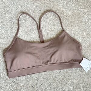 lululemon Flow Y Sports Bra - Light Support - A–C Cups - Taupe - Sz 12 - NWT